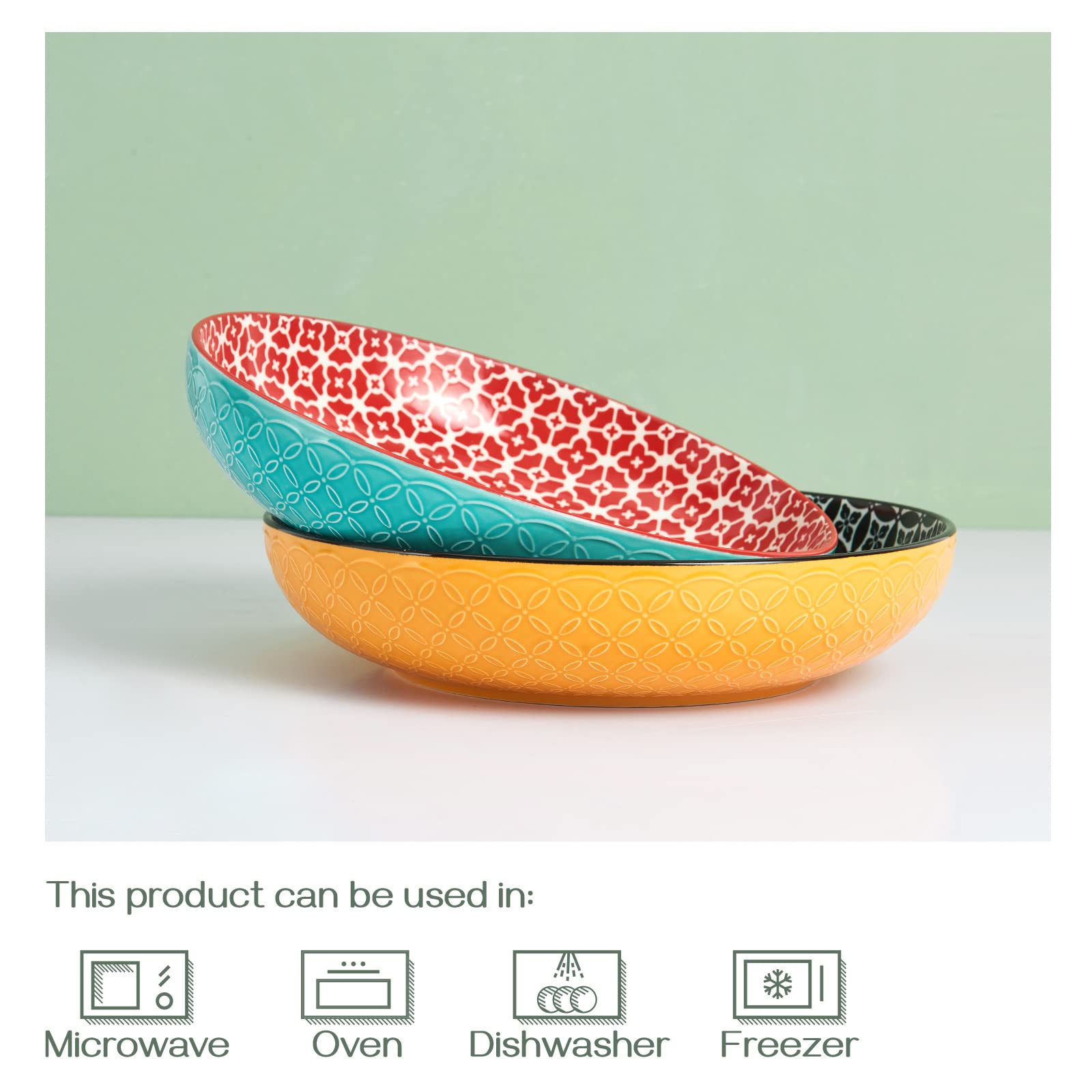 DOWAN porcelain bowls are microwave and dishwasher safe for everyday use.