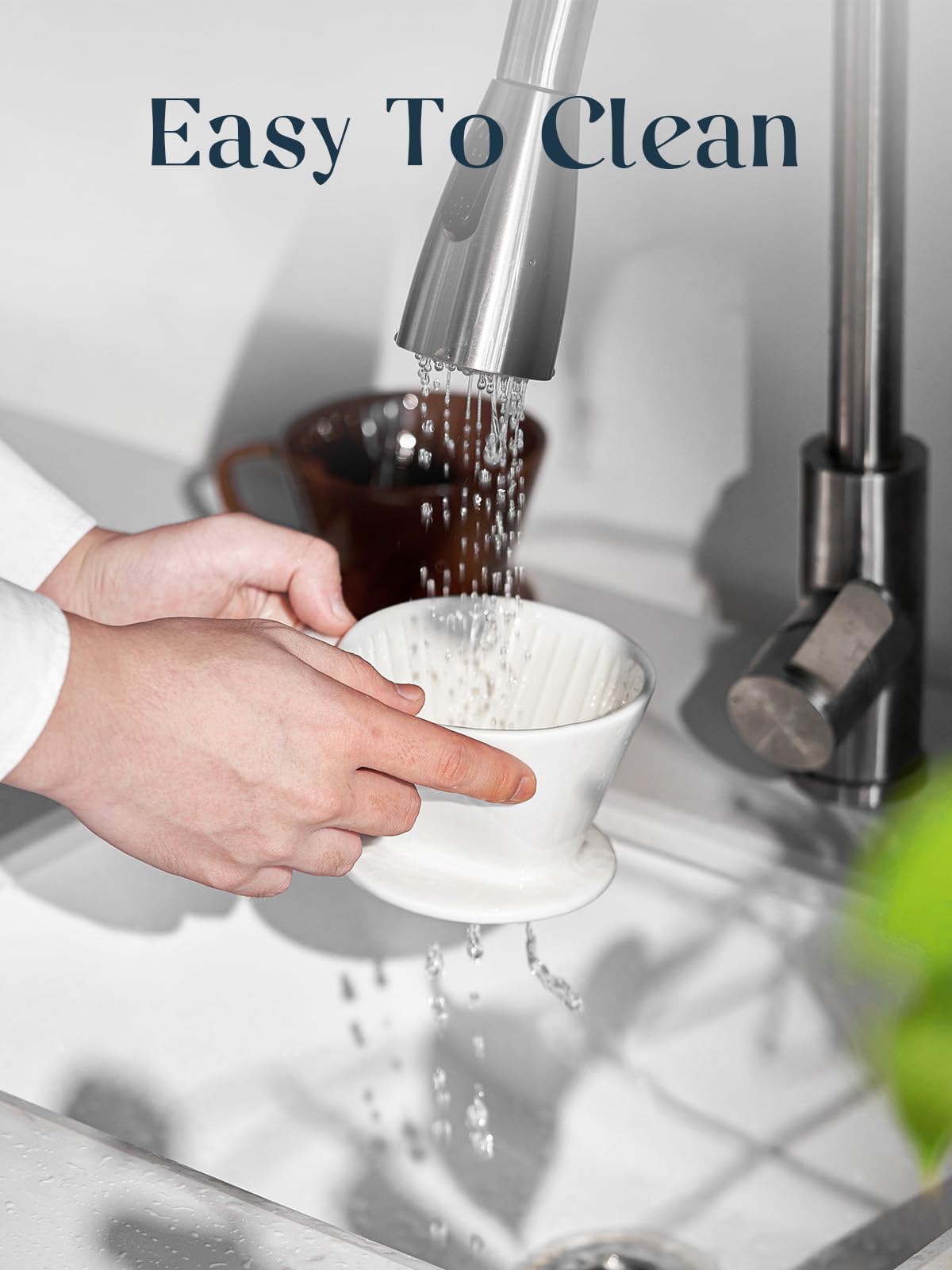 DOWAN pour-over fits most mugs and thermoses for convenience.