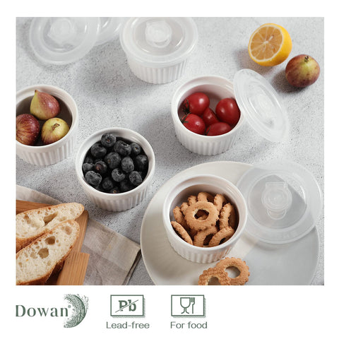 DOWAN quiche ramekins with lids—single portions for eggs and savory bites.