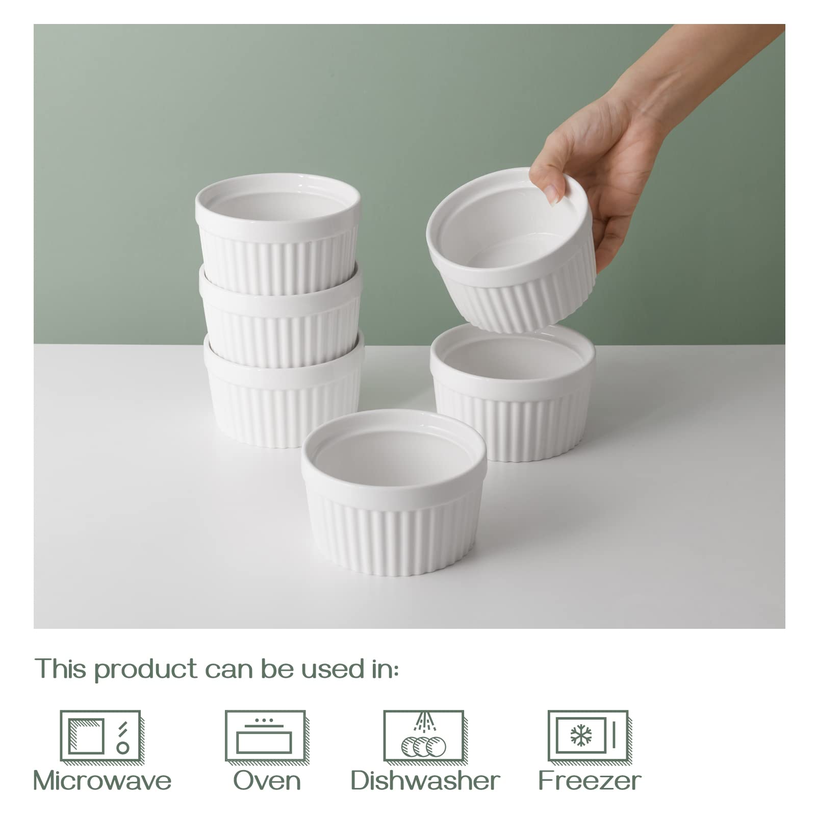 DOWAN soft white glaze ramekins highlighting timeless kitchenware