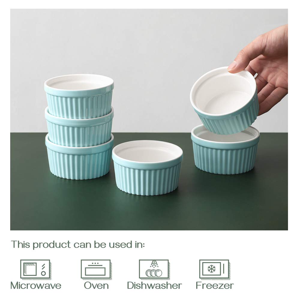 Dowan ramekins stacked neatly for compact kitchen storage.