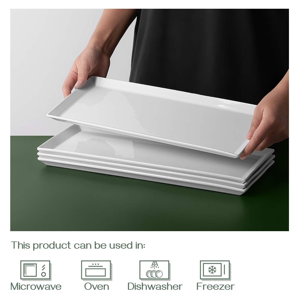 DOWAN rectangular serving tray at a buffet setup for easy passing.