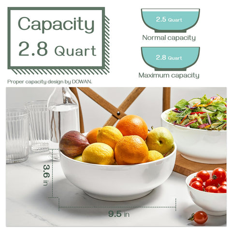 DOWAN microwave-safe and dishwasher-safe bowls for easy cleanup.