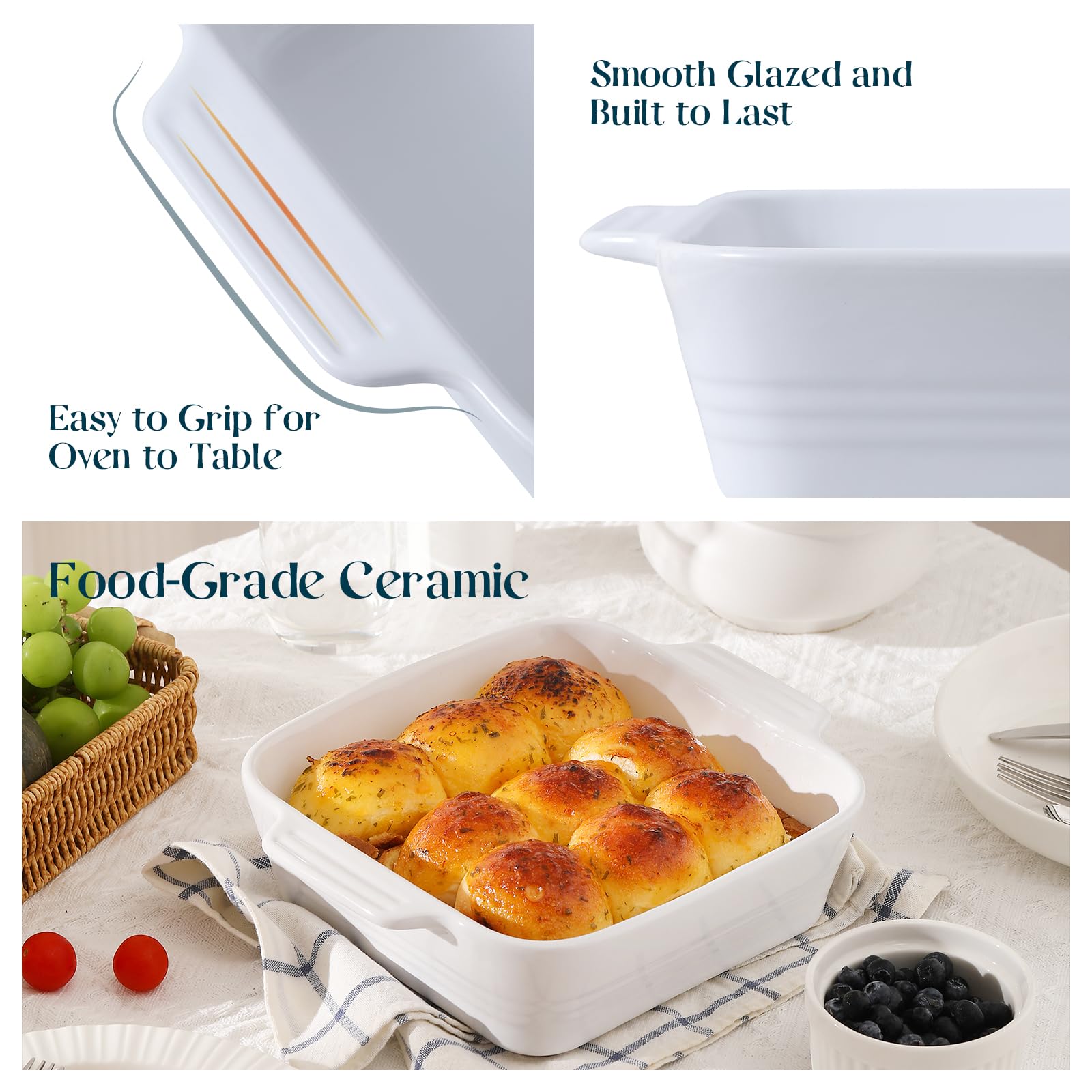DOWAN smooth-glaze ceramic surface cleans easily after cooking.
