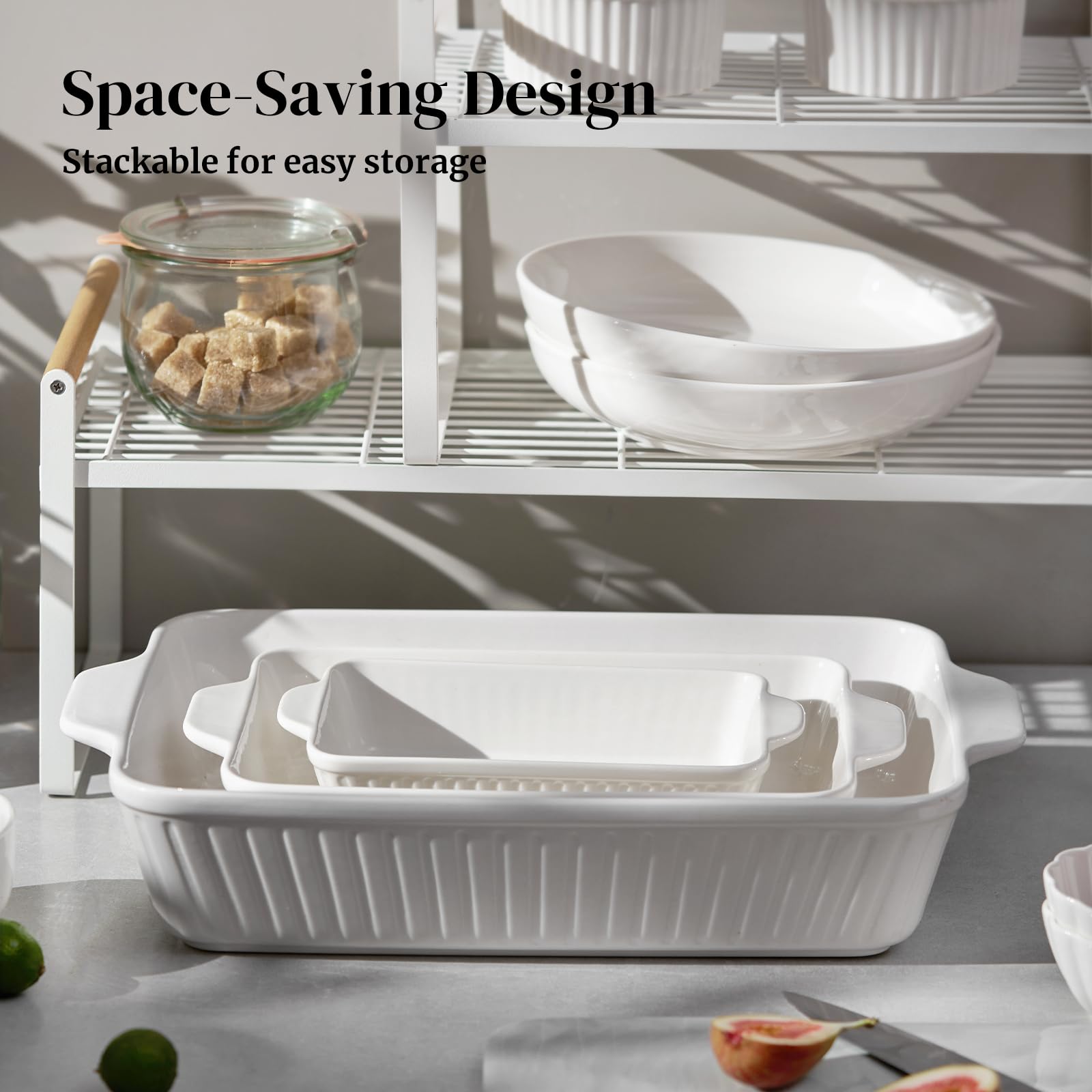 DOWAN bakeware safe for oven, microwave, dishwasher, and fridge