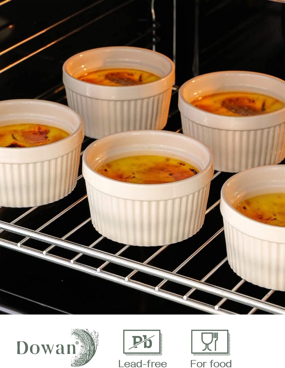 DOWAN souffle dish porcelain, adds an elegant touch to table presentation.
