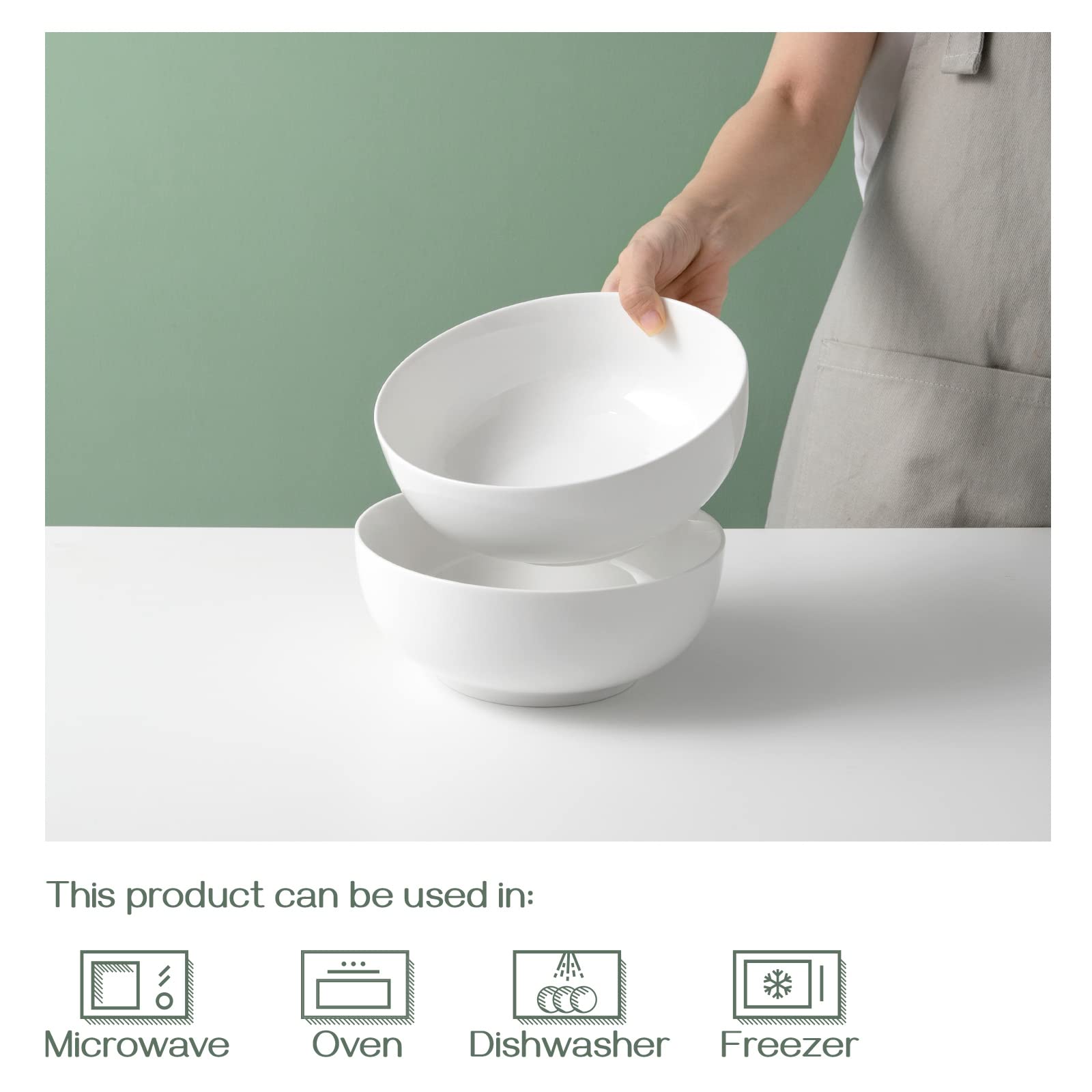 Dowan soup bowls offering 56-ounce capacity for hearty meals.