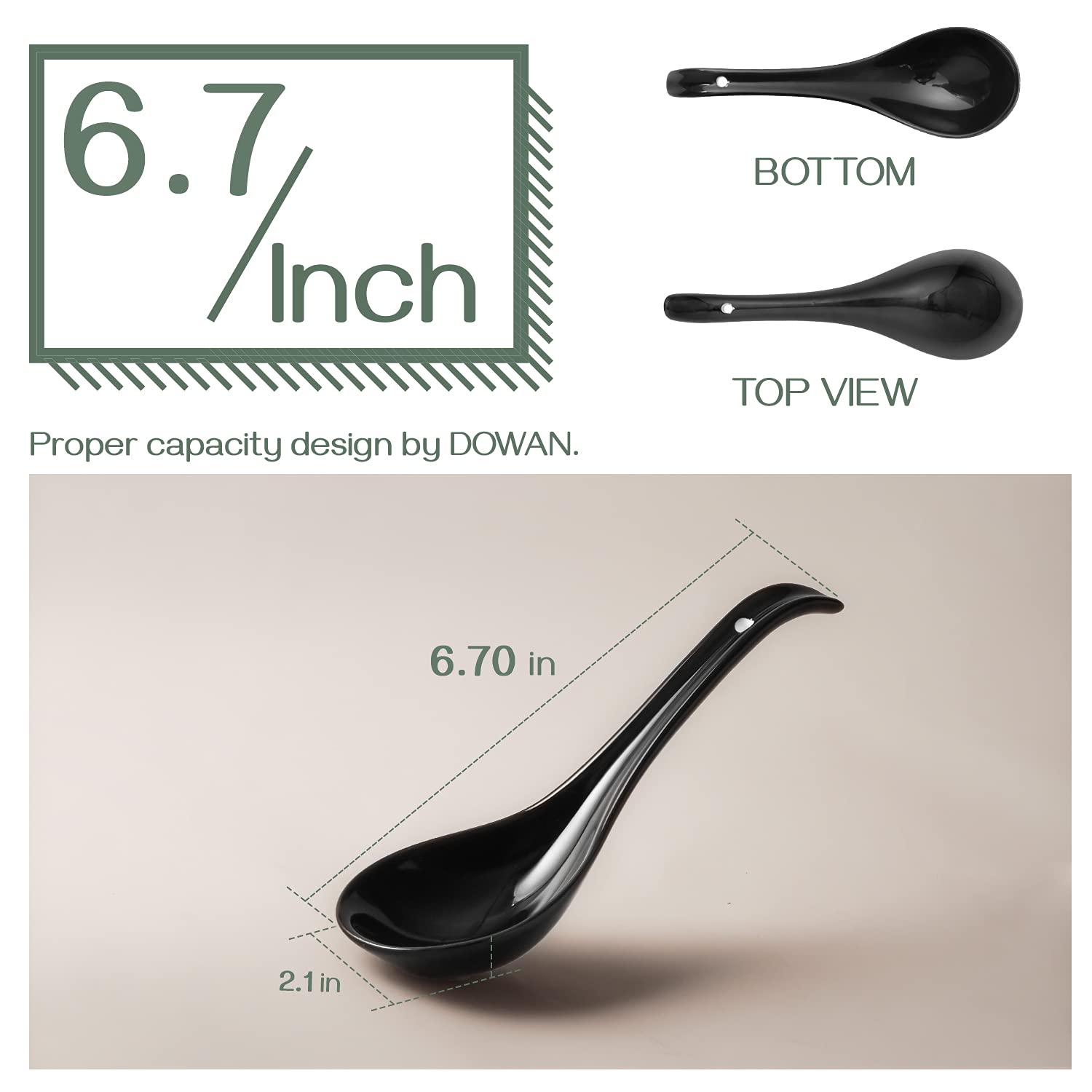 DOWAN spoon beside ramen bowl ready for broth and noodles