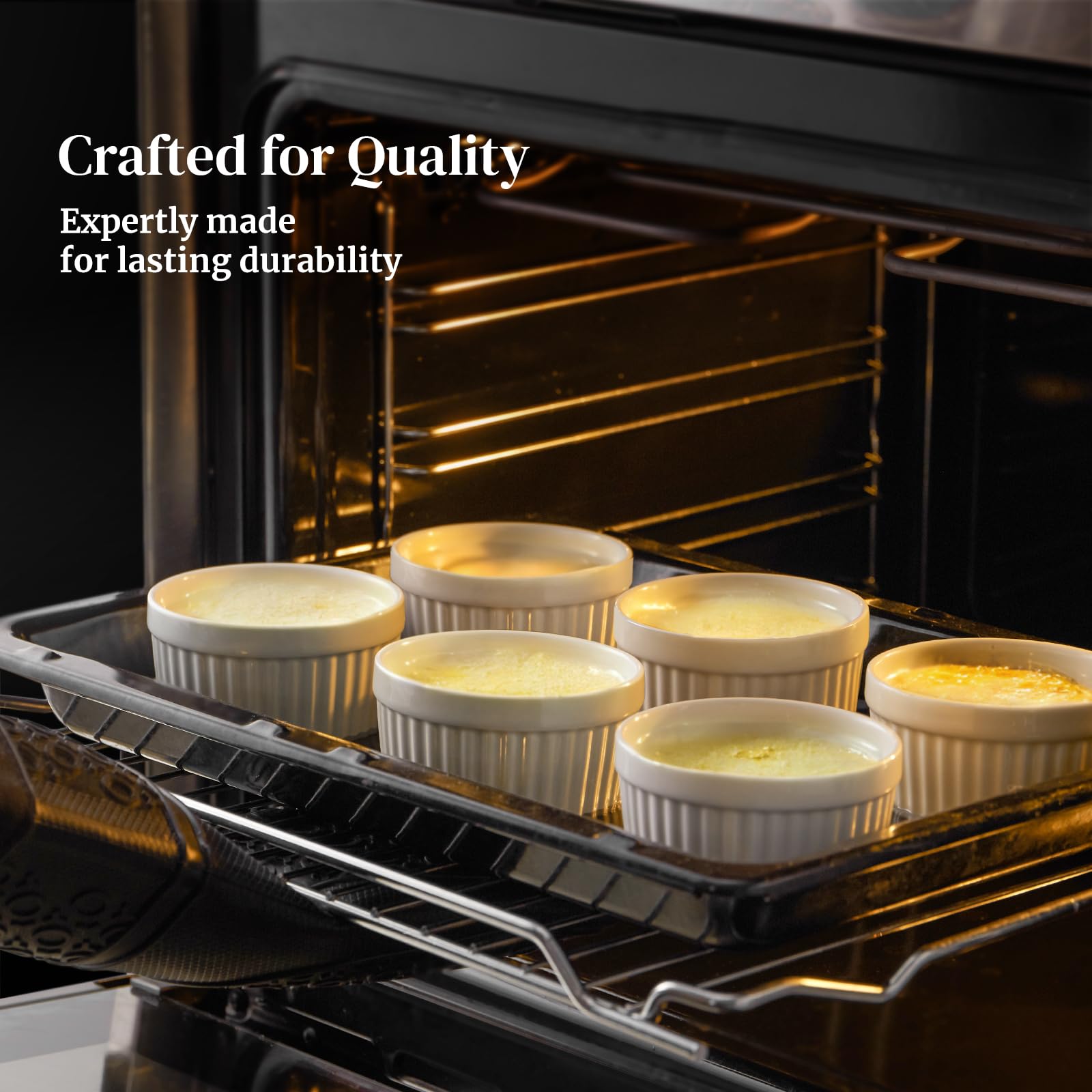 DOWAN stackable ramekins shown as compact kitchenware set.