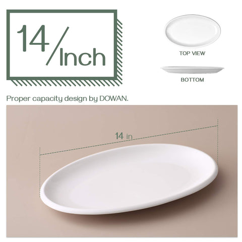 DOWAN sturdy, dishwasher-safe platter keeps sauces contained during gatherings.