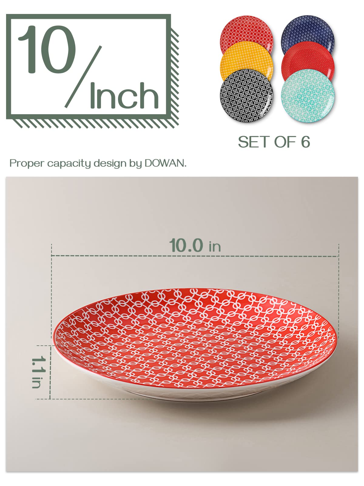 DOWAN dinner plates on the table showcase versatile everyday dining.