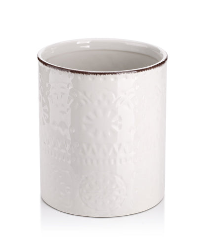 Dowan utensil holder on a white countertop keeps tools organized and accessible.