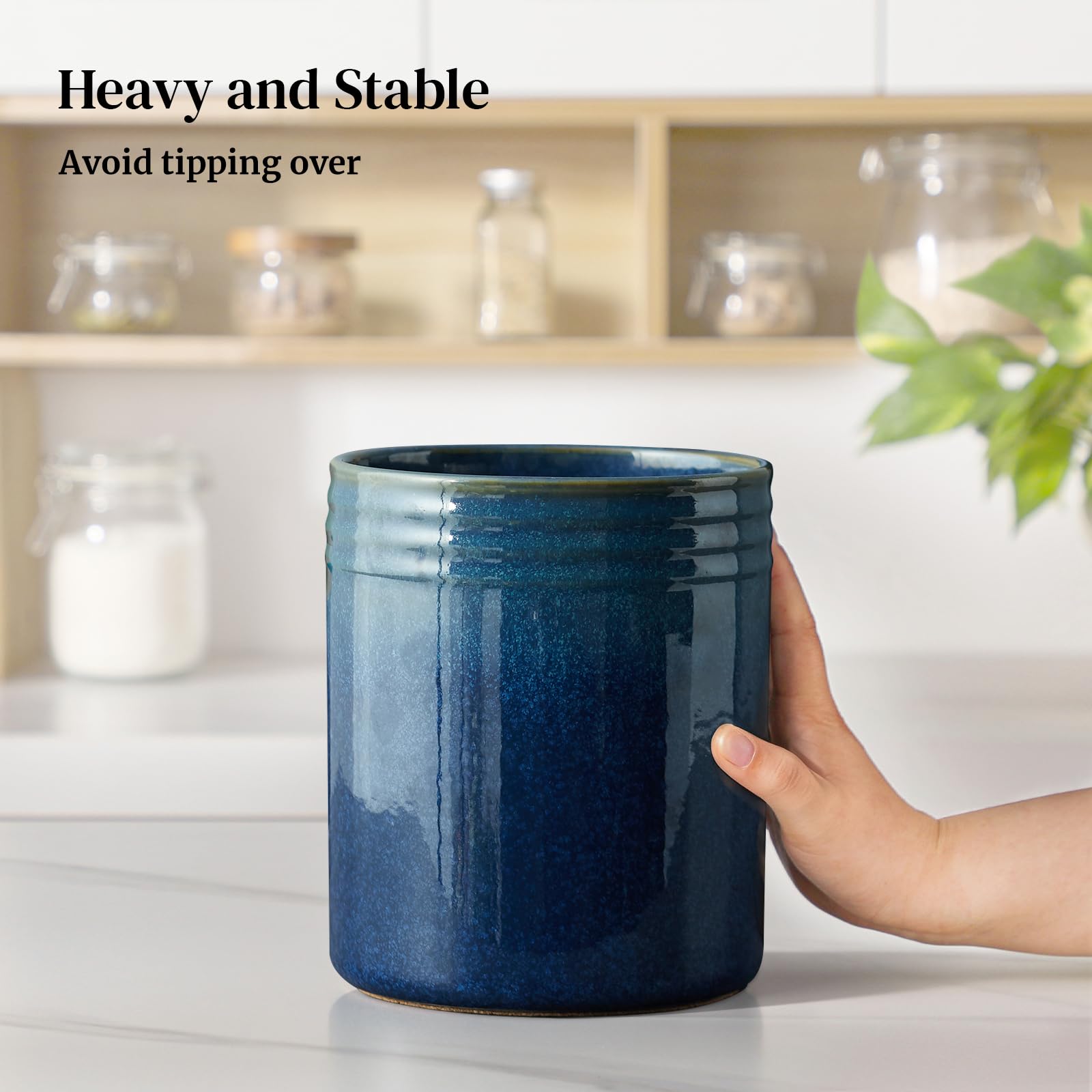 DOWAN versatile crock can double as a planter or vase.