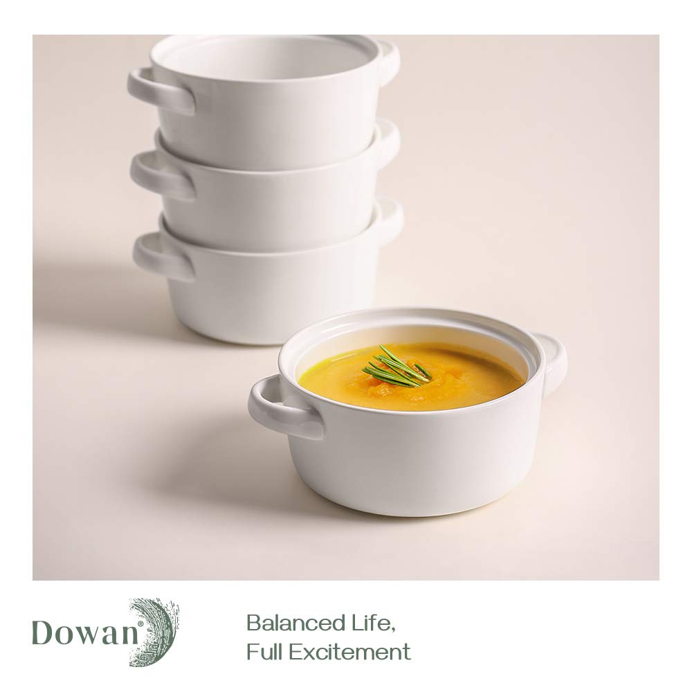 DOWAN white ceramic bowls add a timeless table setting