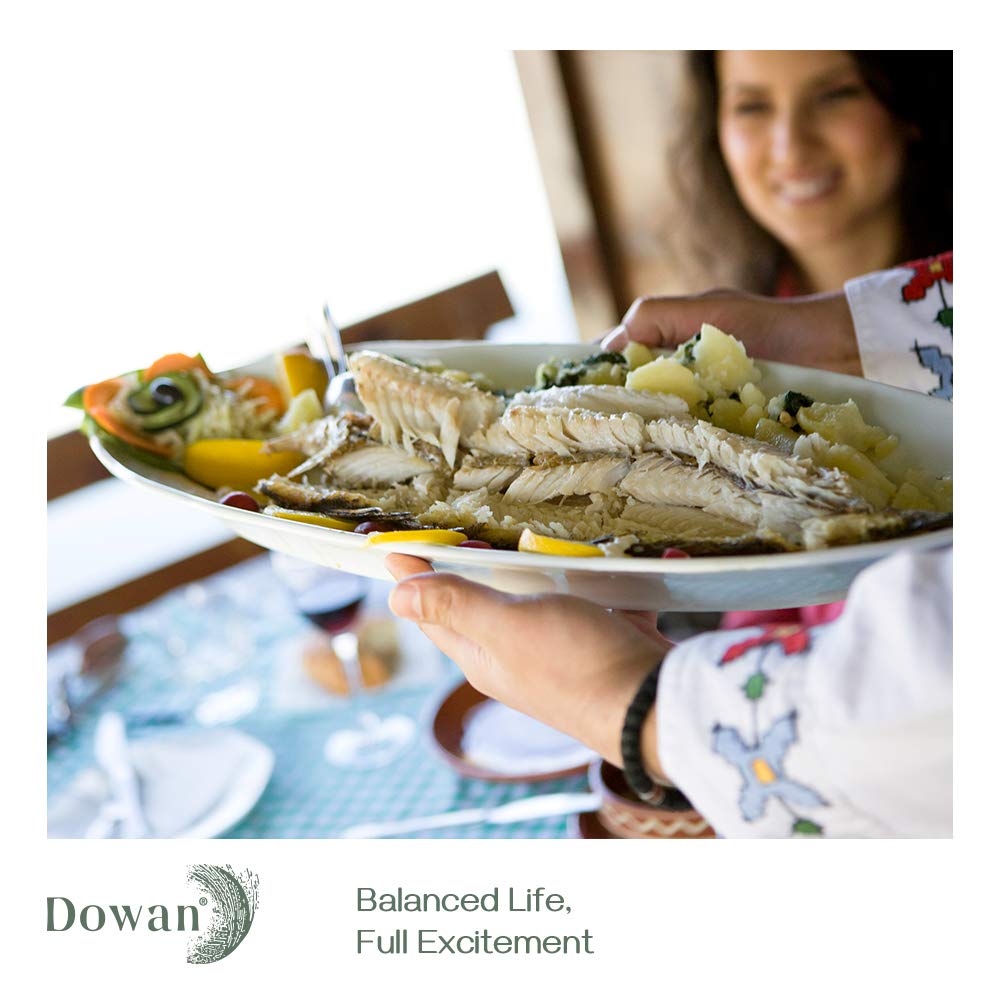 DOWAN white porcelain serving tray highlights clean, elegant appeal for holiday entertaining.