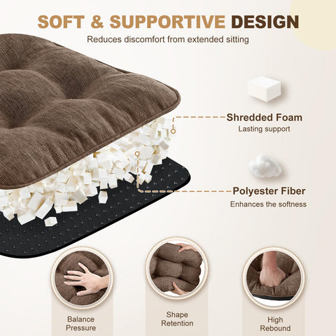 Downluxe chair cushion on dining chair in a modern kitchen