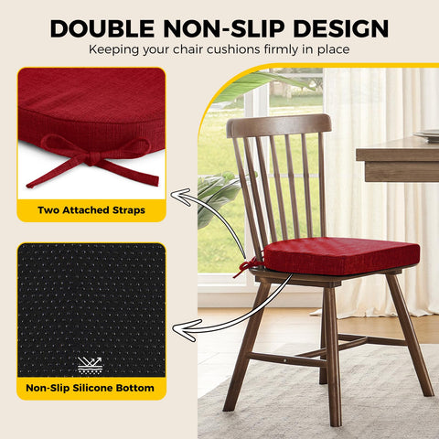 downluxe microfiber cover delivers breathable comfort on dining chairs.