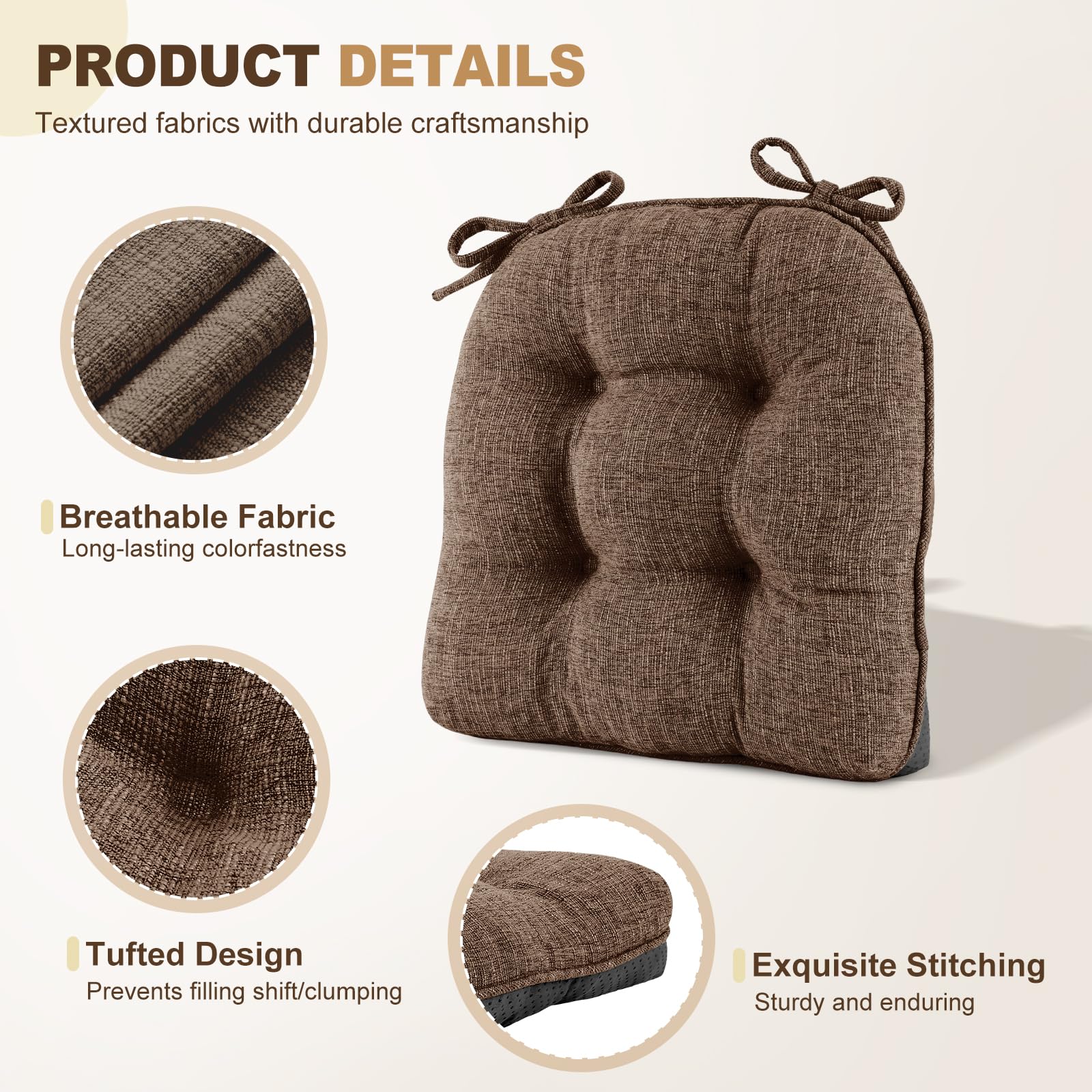 Downluxe foam-fill close-up reveals 80/20 blend support