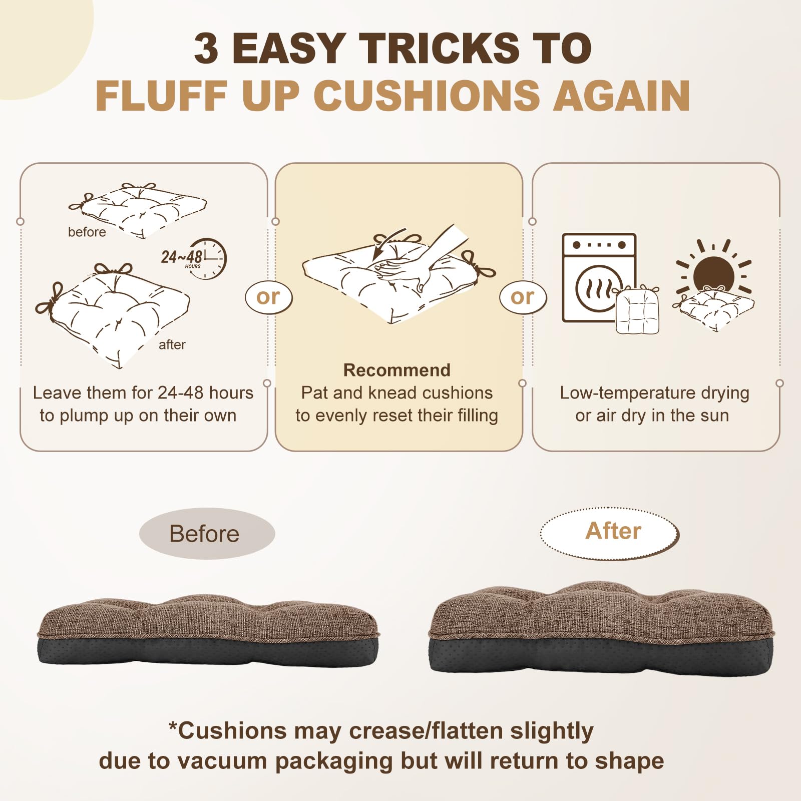 Downluxe chair cushion used in dining, living, and office spaces