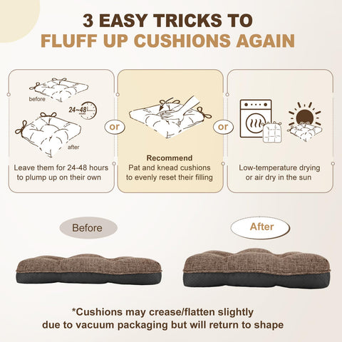 Downluxe chair cushion used in dining, living, and office spaces