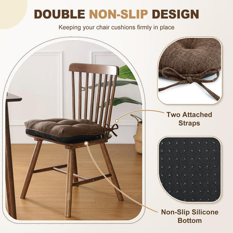 Downluxe non-slip backing detail keeps cushion secure