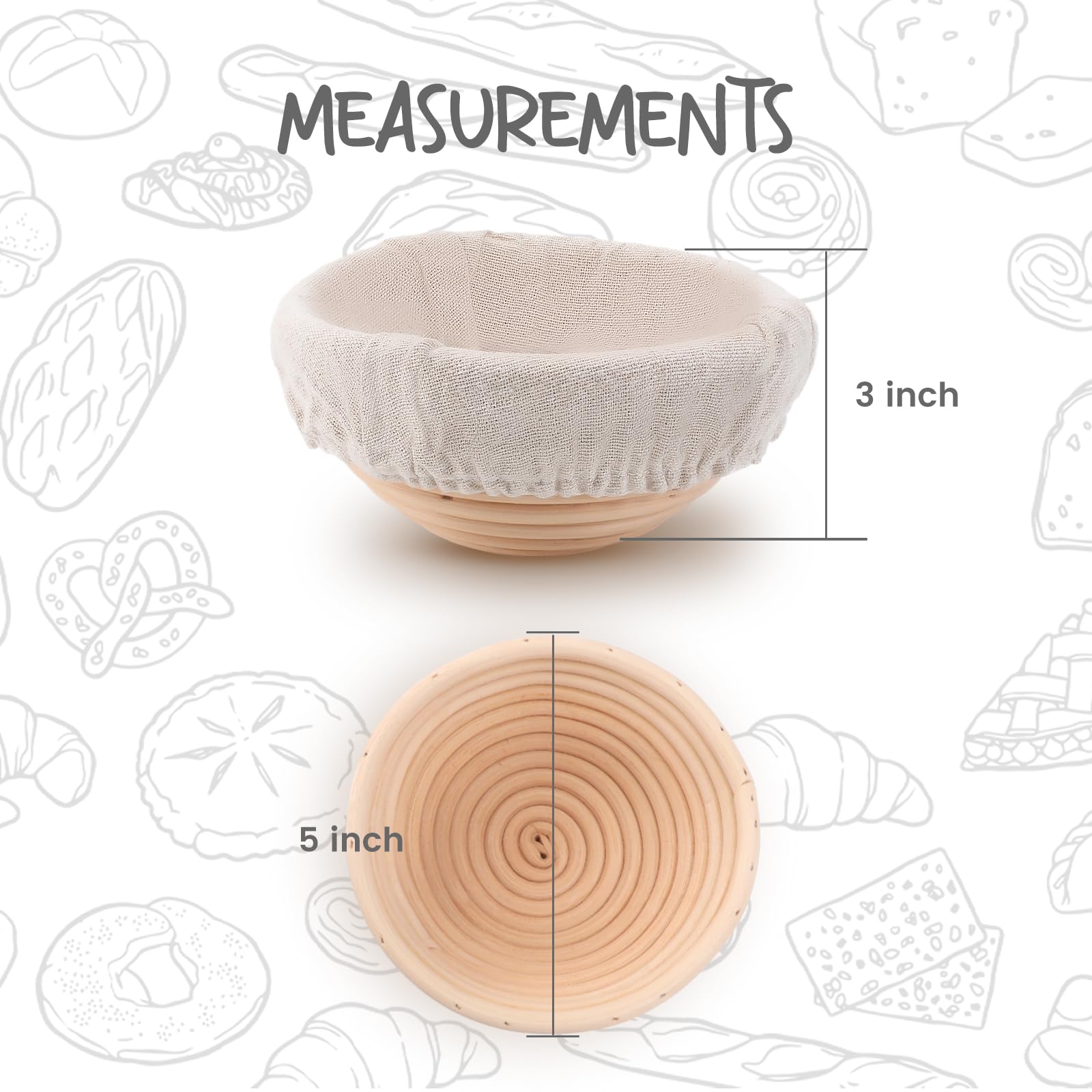 DOYOLLA artisan bread basket showcases craft quality with eco-friendly materials.
