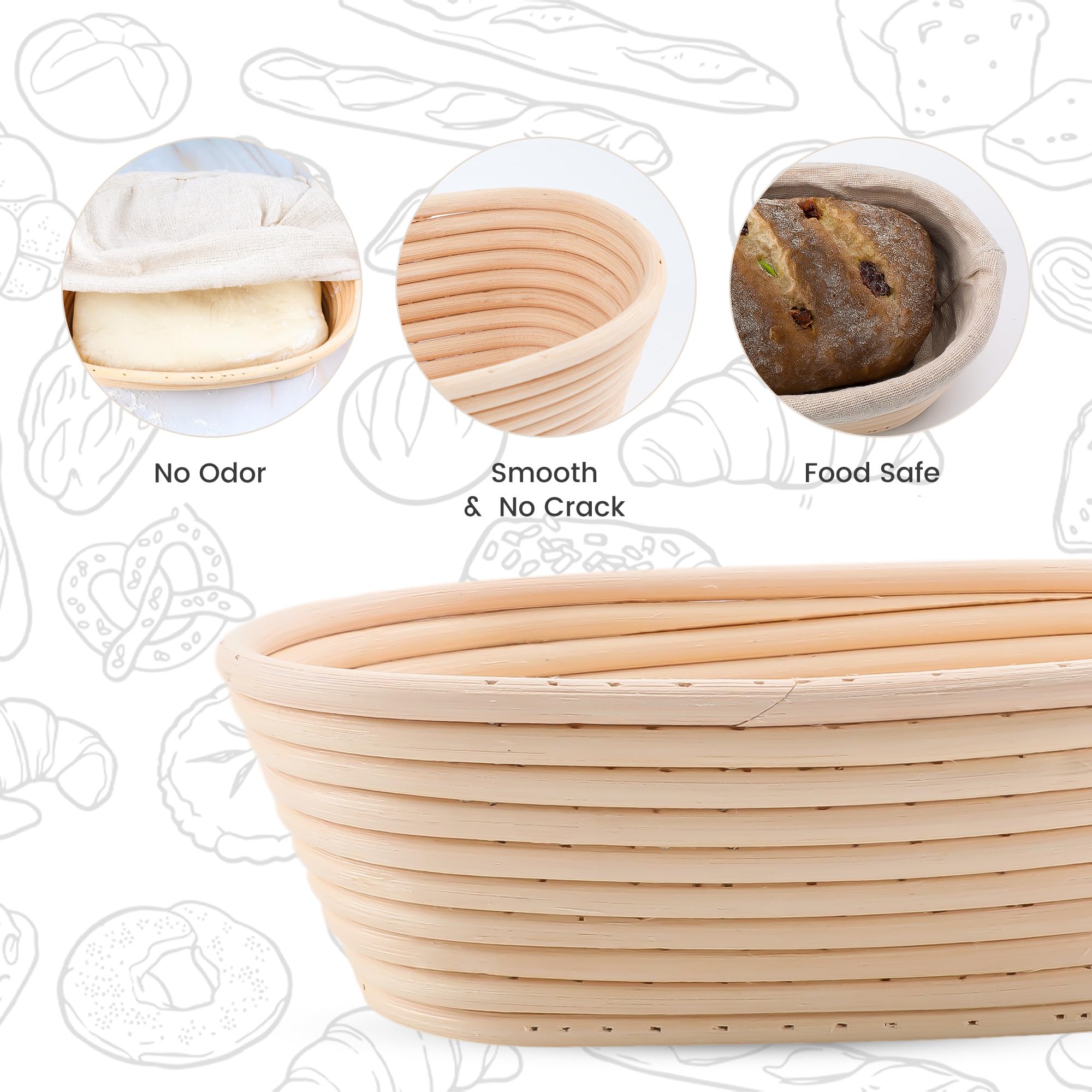DOYOLLA baskets with liners included, ready for immediate use