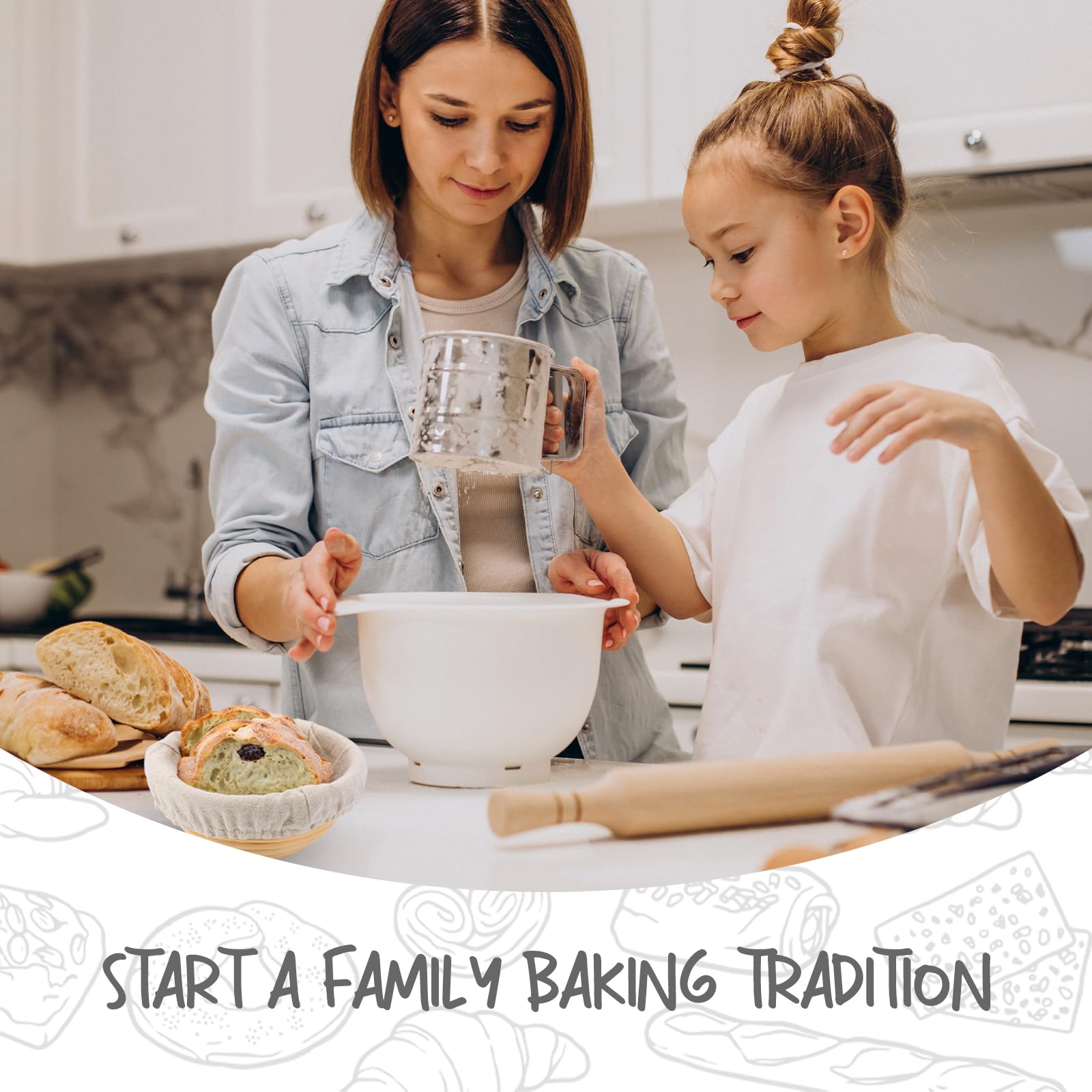 DOYOLLA baskets are ideal for sourdough, French bread, and more.