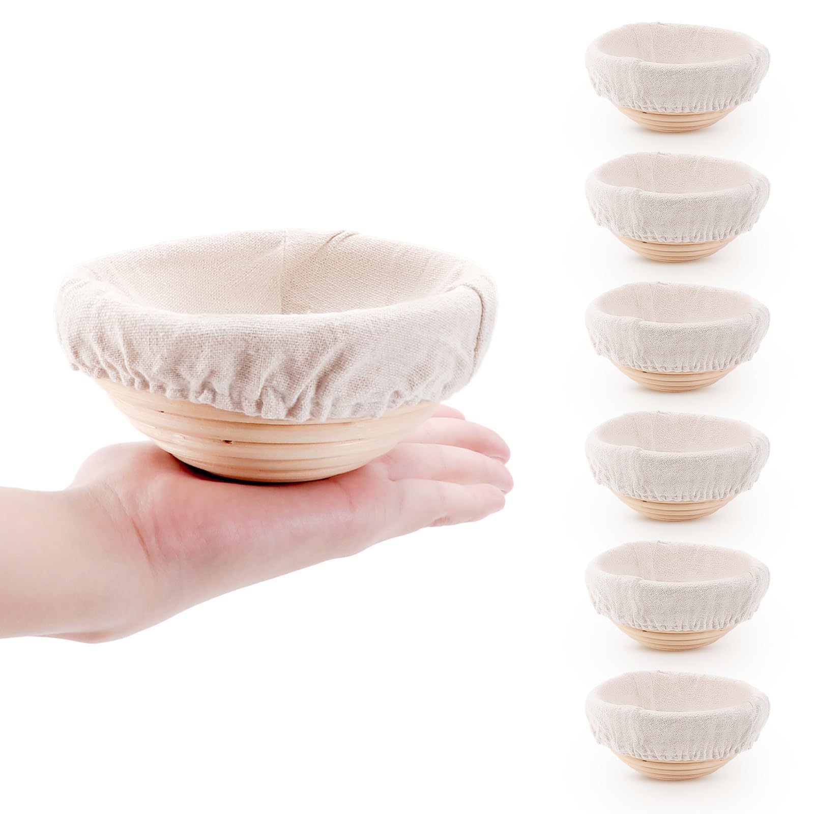 DOYOLLA mini bread basket 5 inch ready for sourdough proofing at home.