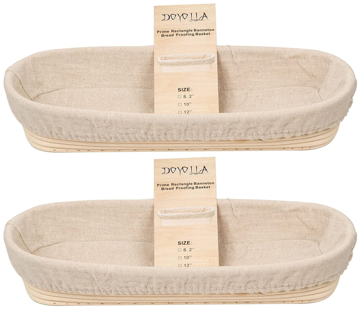 DOYOLLA oval bread basket 14.5 inches, ideal for shaping and proofing dough.