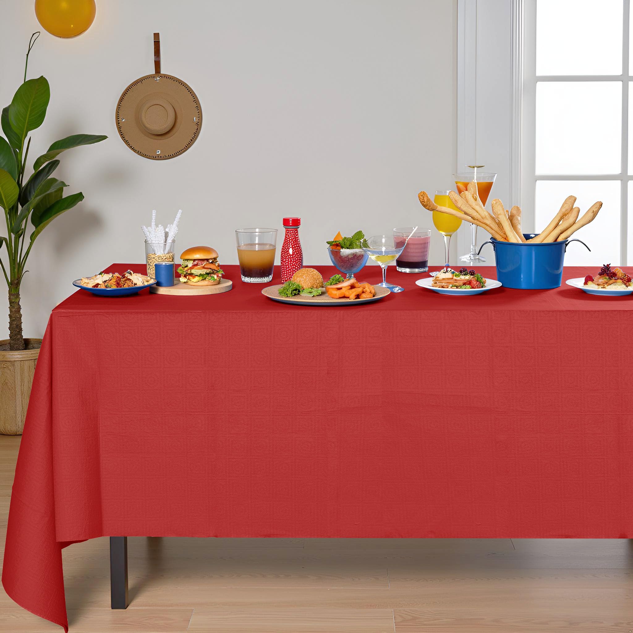 Dozobeede red tablecloth suitable for indoor and outdoor parties