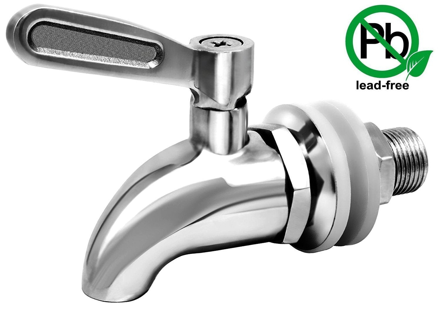 DOZYANT stainless steel spigot for tea dispensing on Berkey-compatible water systems.