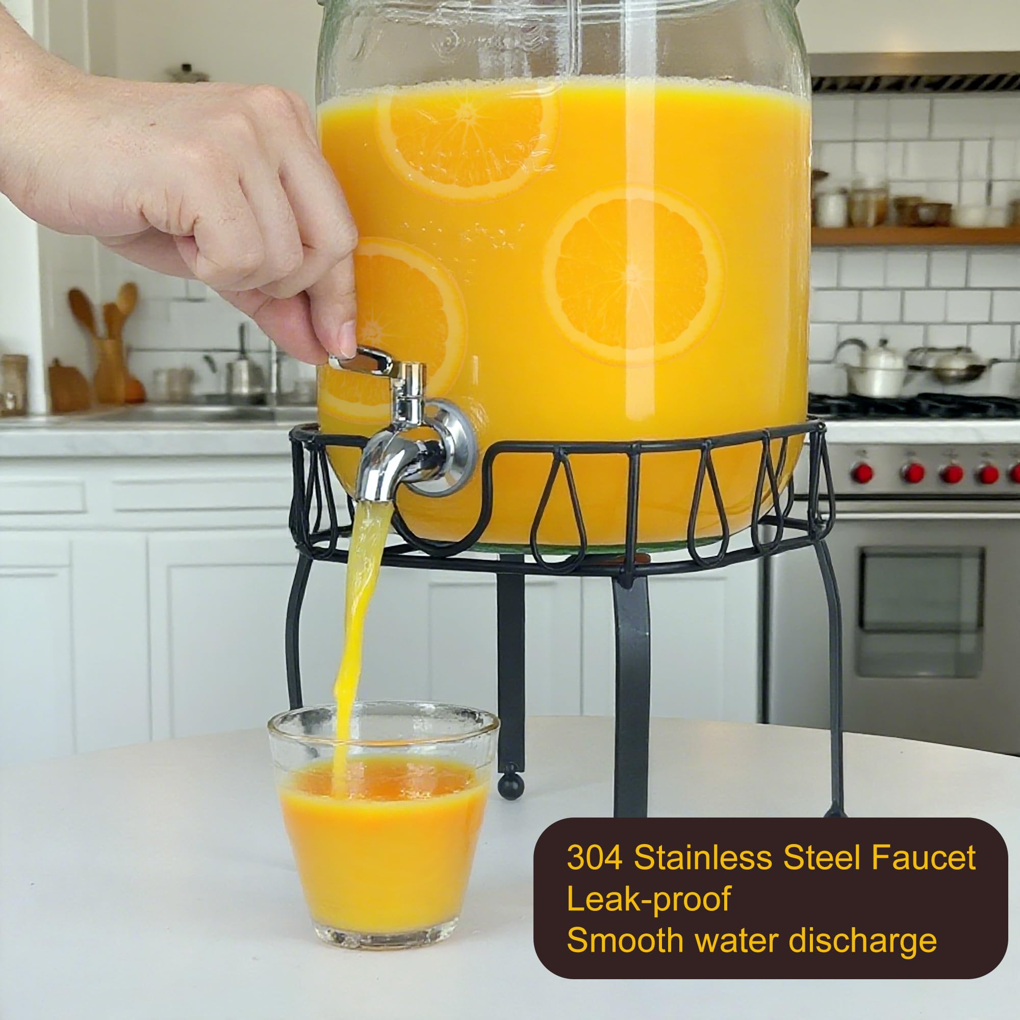 DQAXP stainless steel spigot ensures smooth, leak-free pouring.