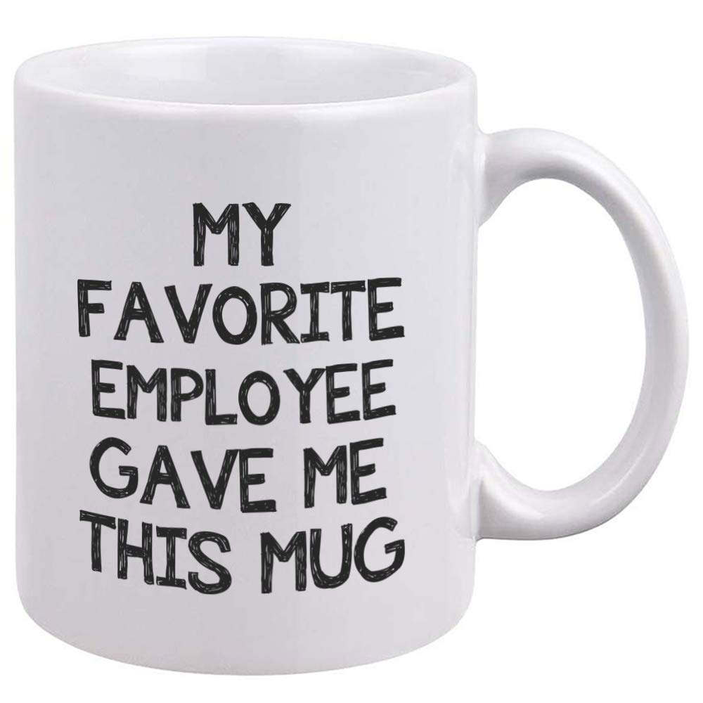 DQG CVT funny boss mug front view highlights playful design and premium ceramic quality.