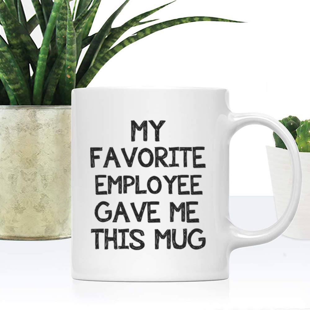 DQG CVT gag gift boss mug packaging emphasizes gift-ready presentation.