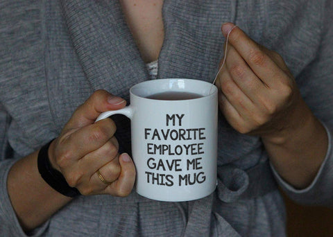 DQG CVT novelty mug withstands microwave and dishwasher for everyday use.