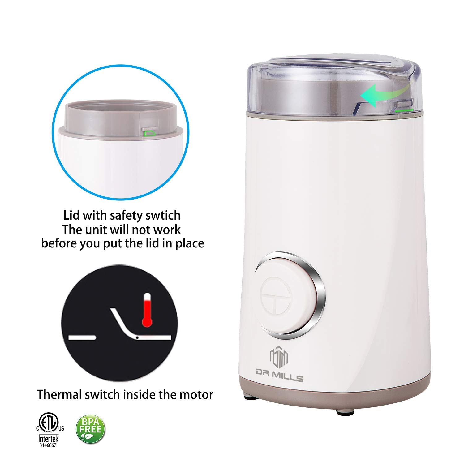 DR MILLS DM-7441W versatile to grind spices and dry ingredients.