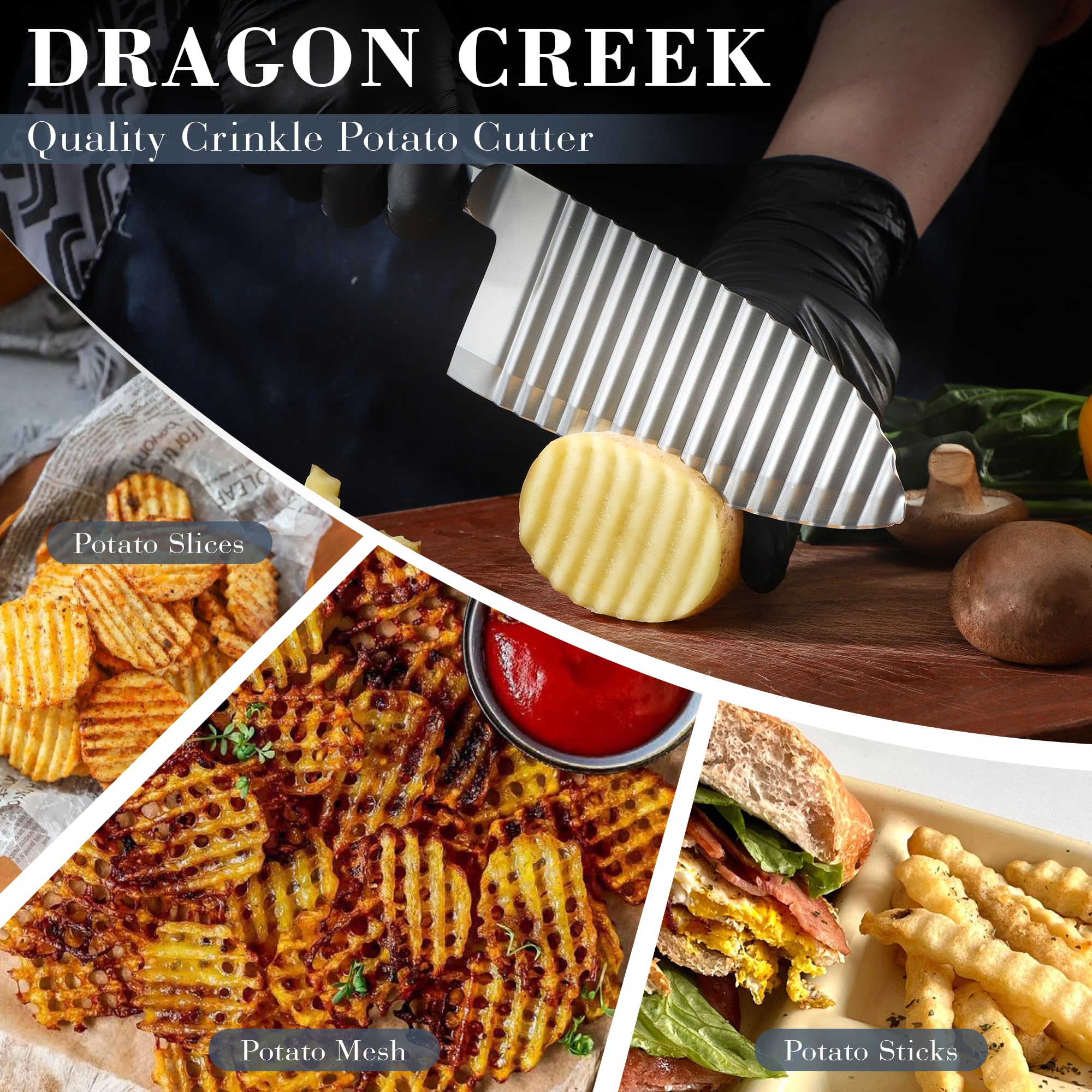 Dragon Creek crinkle cut potatoes waves showcase decorative cuts for elevating dishes