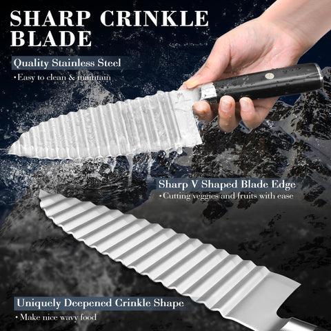 Dragon Creek crinkle cutter knife ergonomic handle for comfortable grip