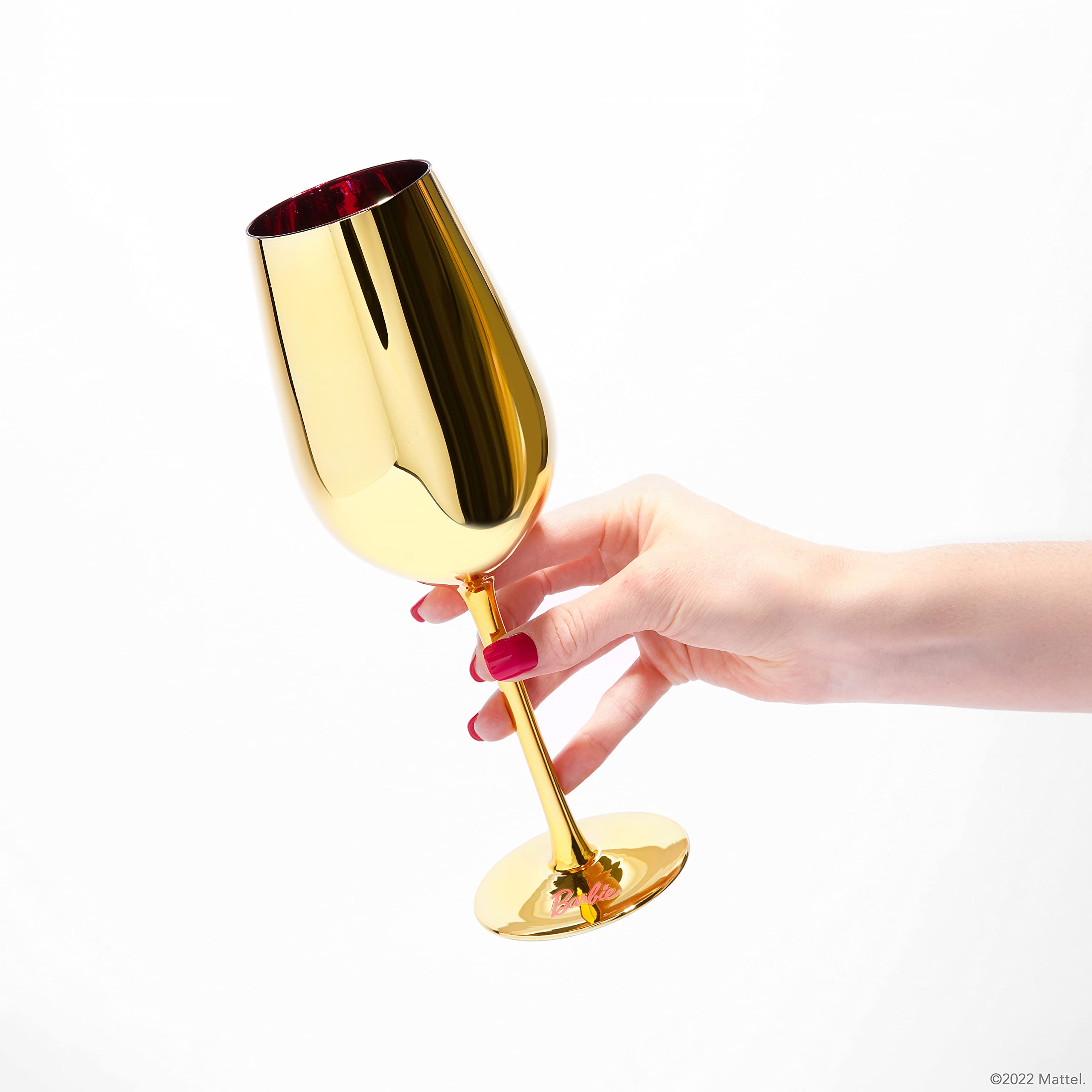 Dragon Glassware Barbie movie gold wine glasses ideal for movie night celebrations
