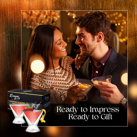 Dragon Glassware espresso martini friendly glassware with premium feel.