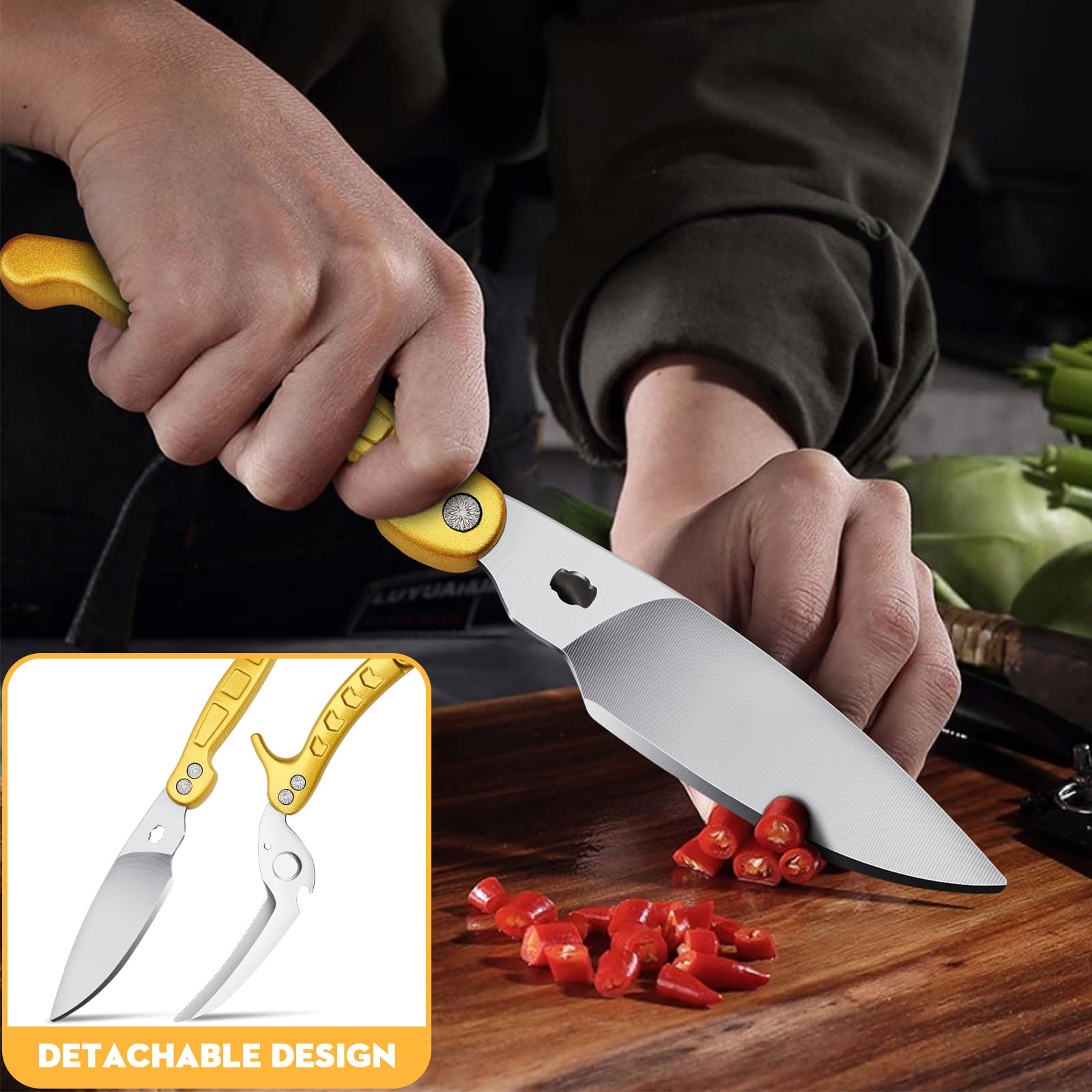 DRAGON RIOT heavy-duty scissors dishwasher-safe design simplifies cleanup after meals.