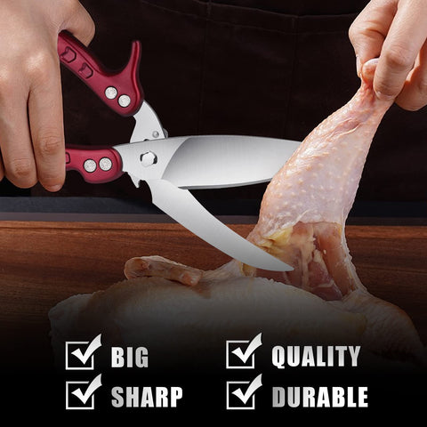 Dragon Riot shears built-in bottle opener for quick opening during prep.