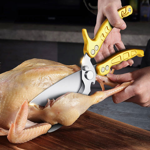DRAGON RIOT poultry shears built-in bottle-opener for quick kitchen tasks.
