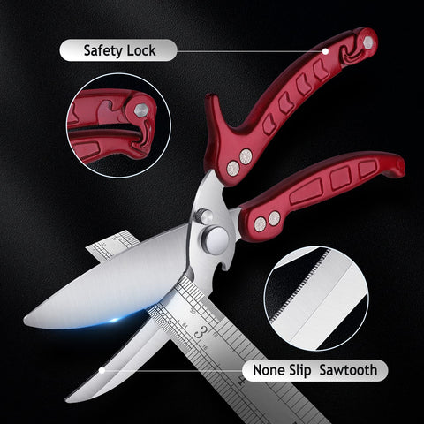 Dragon Riot heavy-duty shears tackle chicken, turkey, and seafood with minimal effort.