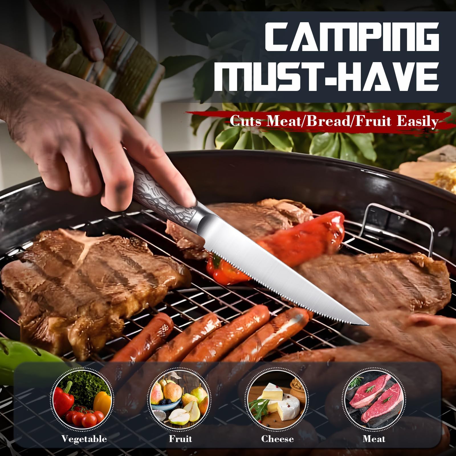 DRAGON RIOT steak knives table-setting-ready look complements any dining setup.