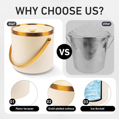 DRAMNYO ice drain and scoop for convenient ice handling.