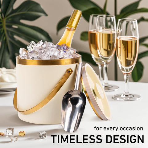 DRAMNYO ice bucket wide-mouth design for easy loading and serving.