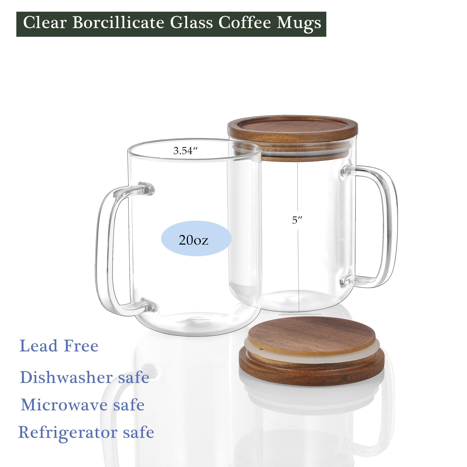 DRASTAR 20oz large mug ideal for coffee, latte, or iced drinks