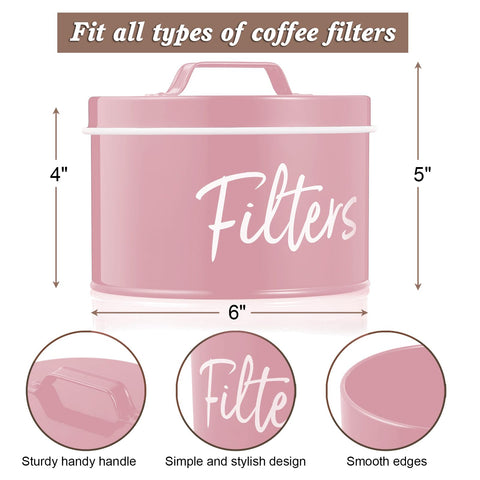 DRASTAR pink coffee bar storage for pods and tea bags, organized at a glance
